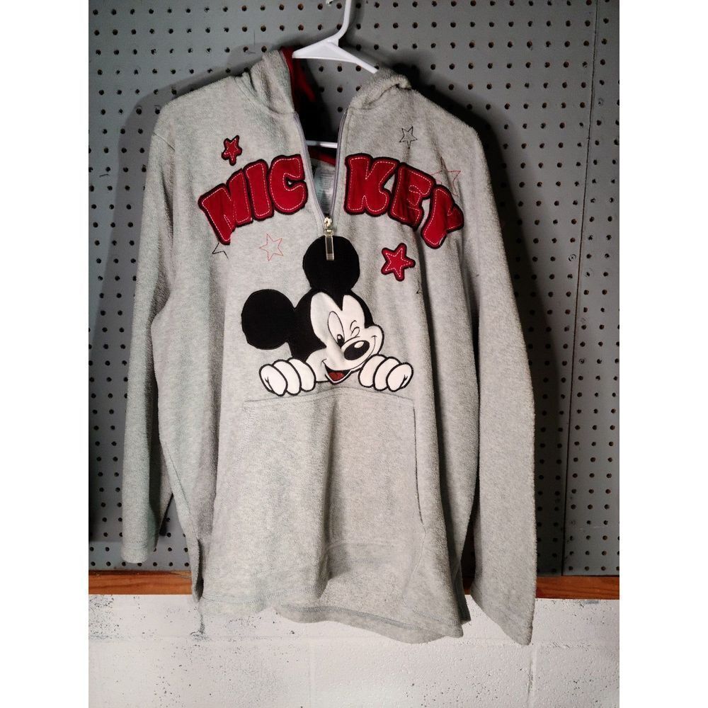 90s disney mickey quarter zip hoodie